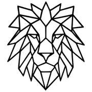 Geometric Lion Head DXF File – CNC Cutting Design | AWLION826