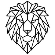 Geometric Lion Head DXF File – CNC Cutting Design | AWLION834