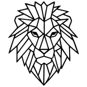 Geometric Lion Head DXF File – CNC Cutting Design | AWLION837