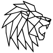 Geometric Lion Head DXF File – CNC Cutting Design | AWLION839