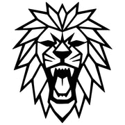Geometric Lion Head DXF File – CNC Cutting Design | AWLION844