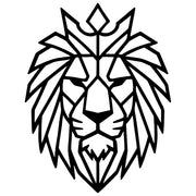 Geometric Lion Head DXF File – CNC Cutting Design | AWLION847