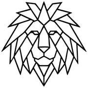 Geometric Lion Head DXF File – CNC Cutting Design | AWLION849