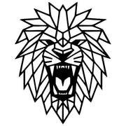 Geometric Lion Head DXF File – CNC Cutting Design | AWLION850