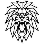 Geometric Lion Head DXF File – CNC Cutting Design | AWLION851