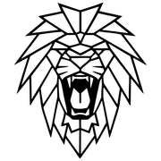 Geometric Lion Head DXF File – CNC Cutting Design | AWLION852