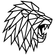 Geometric Lion Head DXF File – CNC Cutting Design | AWLION855