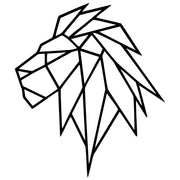 Geometric Lion Head DXF File – CNC Cutting Design | AWLION857