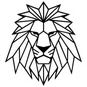 Geometric Lion Head DXF File – CNC Cutting Design | AWLION860