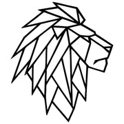 Geometric Lion Head DXF File – CNC Cutting Design | AWLION863