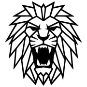 Geometric Lion Head DXF File – CNC Cutting Design | AWLION866