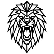 Geometric Lion Head DXF File – CNC Cutting Design | AWLION868
