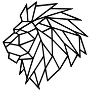Geometric Lion Head DXF File – CNC Cutting Design | AWLION869