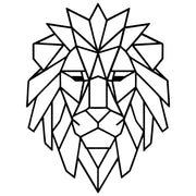 Geometric Lion Head DXF File – CNC Cutting Design | AWLION870