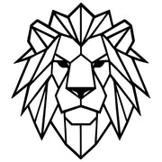 Geometric Lion Head DXF File – CNC Cutting Design | AWLION874