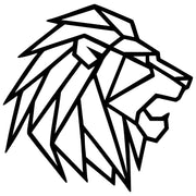 Geometric Lion Head DXF File – CNC Cutting Design | AWLION875