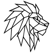 Geometric Lion Head DXF File – CNC Cutting Design | AWLION882