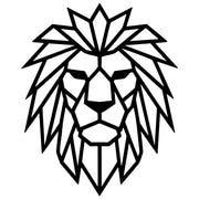 Geometric Lion Head DXF File – CNC Cutting Design | AWLION886