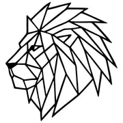 Geometric Lion Head DXF File – CNC Cutting Design | AWLION888