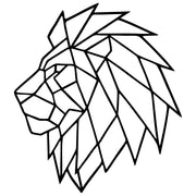 Geometric Lion Head DXF File – CNC Cutting Design | AWLION890