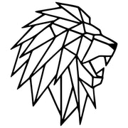 Geometric Lion Head DXF File – CNC Cutting Design | AWLION892