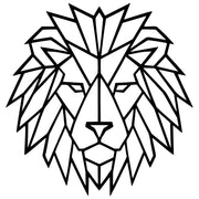 Geometric Lion Head DXF File – CNC Cutting Design | AWLION893