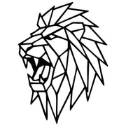 Geometric Lion Head DXF File – CNC Cutting Design | AWLION894