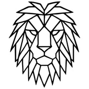 Geometric Lion Head DXF File – CNC Cutting Design | AWLION895