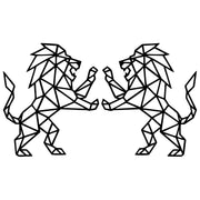 Geometric Lions DXF File – CNC Cutting Design | AWLION669