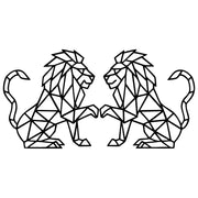 Geometric Lions DXF File – CNC Cutting Design | AWLION670