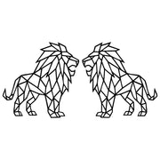 Geometric Lions DXF File – CNC Cutting Design | AWLION672
