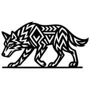 Geometric Wolf DXF File – CNC Cutting Design | AWWOLF247