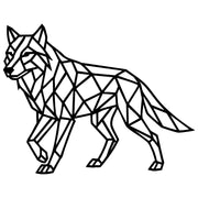 Geometric Wolf DXF File – CNC Cutting Design | AWWOLF265