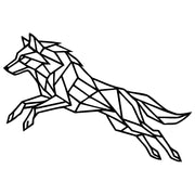 Geometric Wolf DXF File – CNC Cutting Design | AWWOLF269