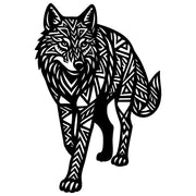 Geometric Wolf DXF File – CNC Cutting Design | AWWOLF95