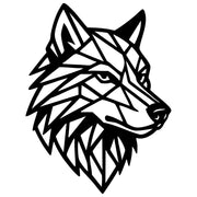 Geometric Wolf Head DXF File – CNC Cutting Design | AWWOLF256