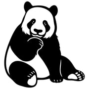 Giant Panda Silhouette DXF File – CNC Cutting Design | AWPANDA1