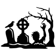 Graveyard Zombie Scene Halloween DXF File | OHHALLOWEEN20