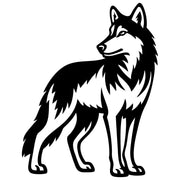 Gray Wolf Silhouette DXF File – CNC Cutting Design | AWWOLF1