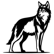 Gray Wolf Silhouette DXF File – CNC Cutting Design | AWWOLF3