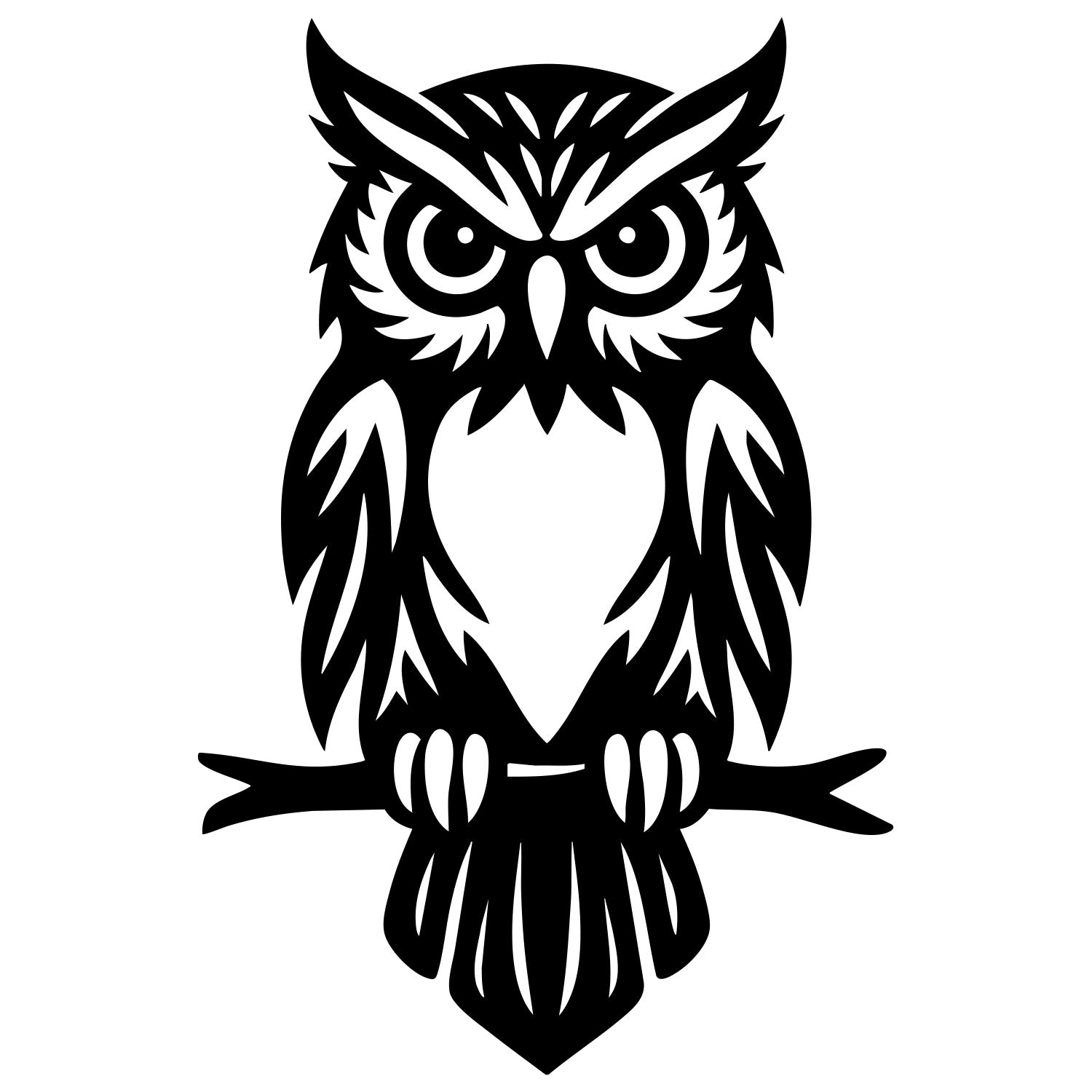 Great Horned Owl DXF File – CNC Cutting Design | ABOWL141