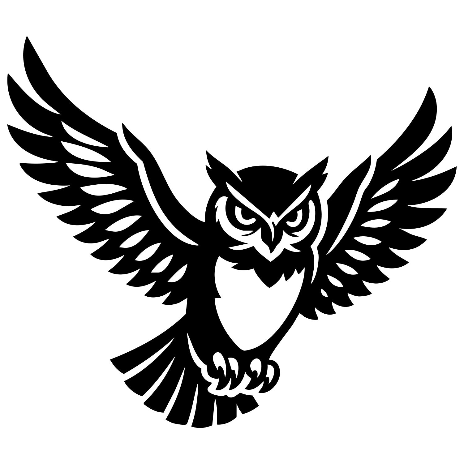 Great Horned Owl DXF File – CNC Cutting Design | ABOWL142