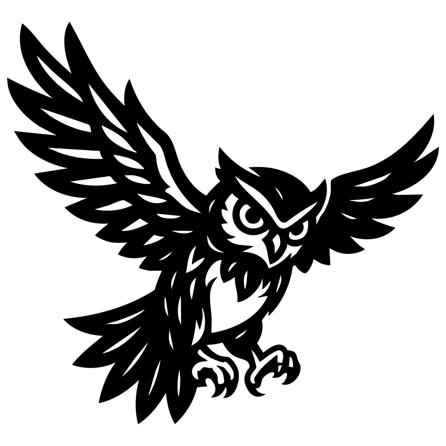 Great Horned Owl DXF File – CNC Cutting Design | ABOWL149