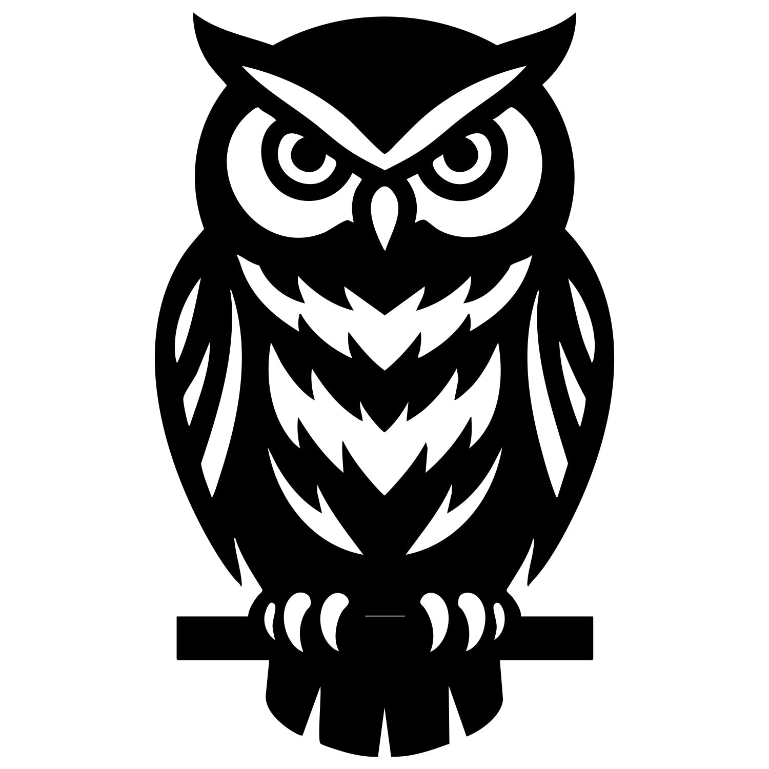 Great Horned Owl DXF File – CNC Cutting Design | ABOWL7