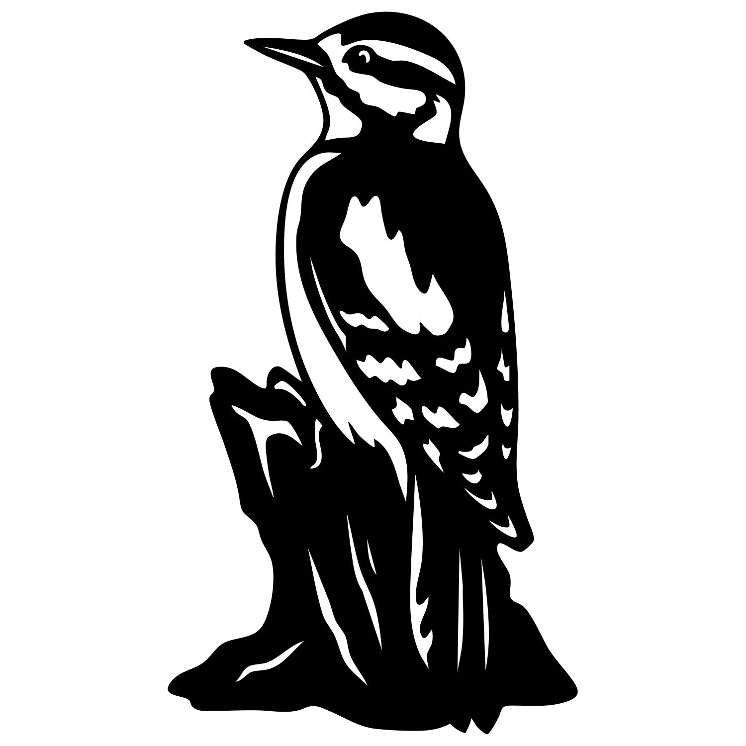 Great Spotted Woodpecker DXF File – CNC Cutting Design | ABWOODPECKER4