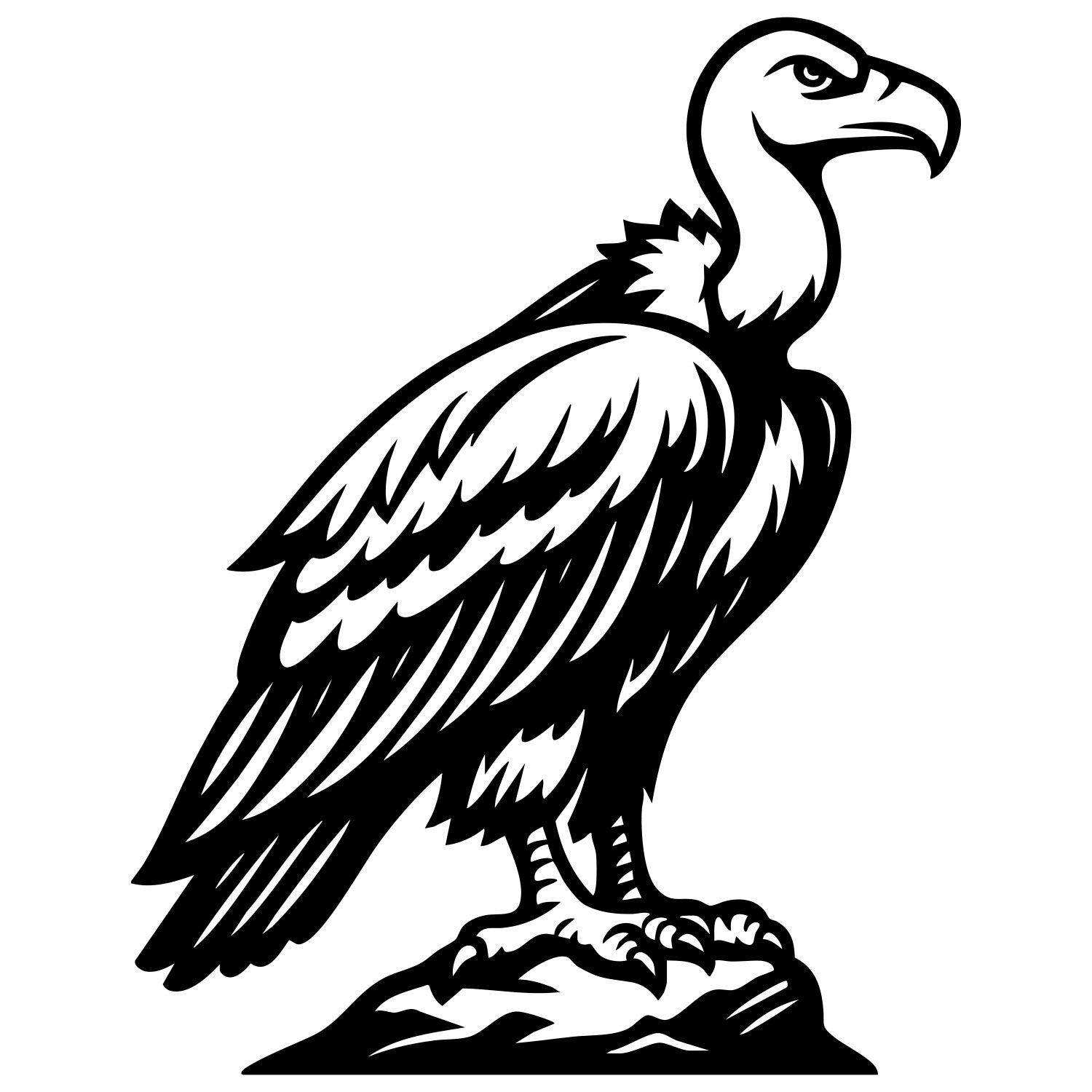 Griffon Vulture DXF File – CNC Cutting Design | ABVULTURE9