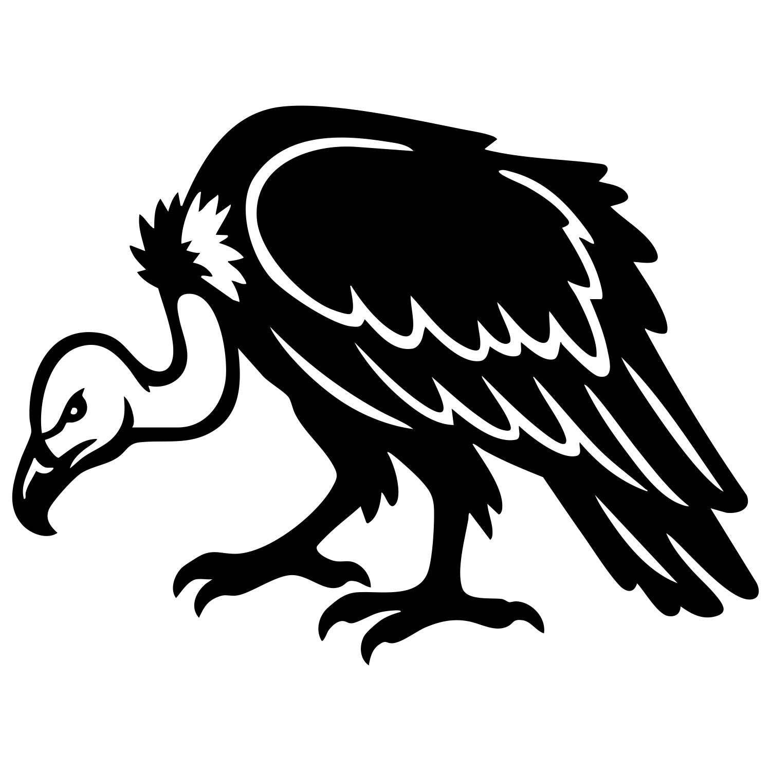 Griffon Vulture DXF File – CNC Cutting Design | ABVULTURE123