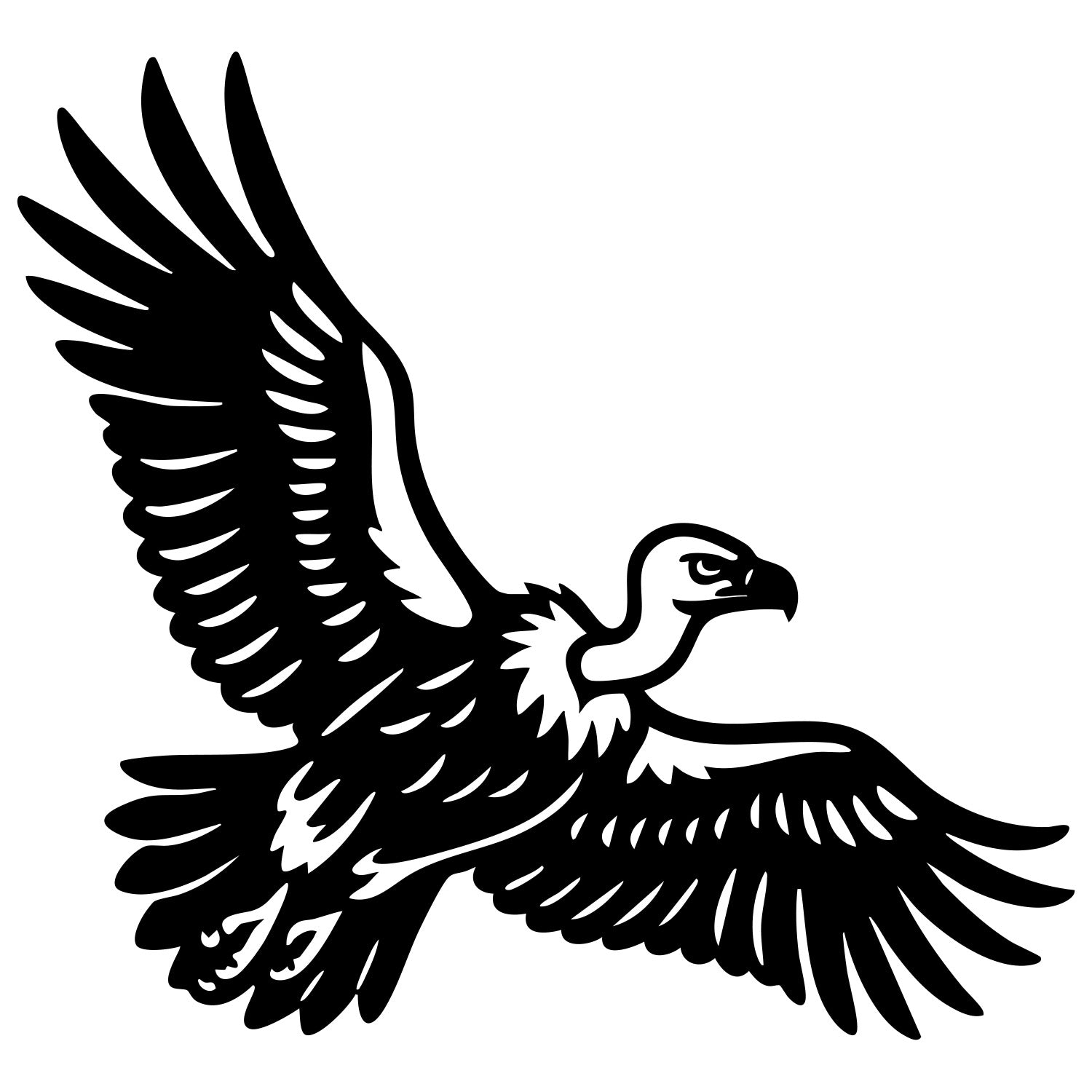 Griffon Vulture DXF File – CNC Cutting Design | ABVULTURE158