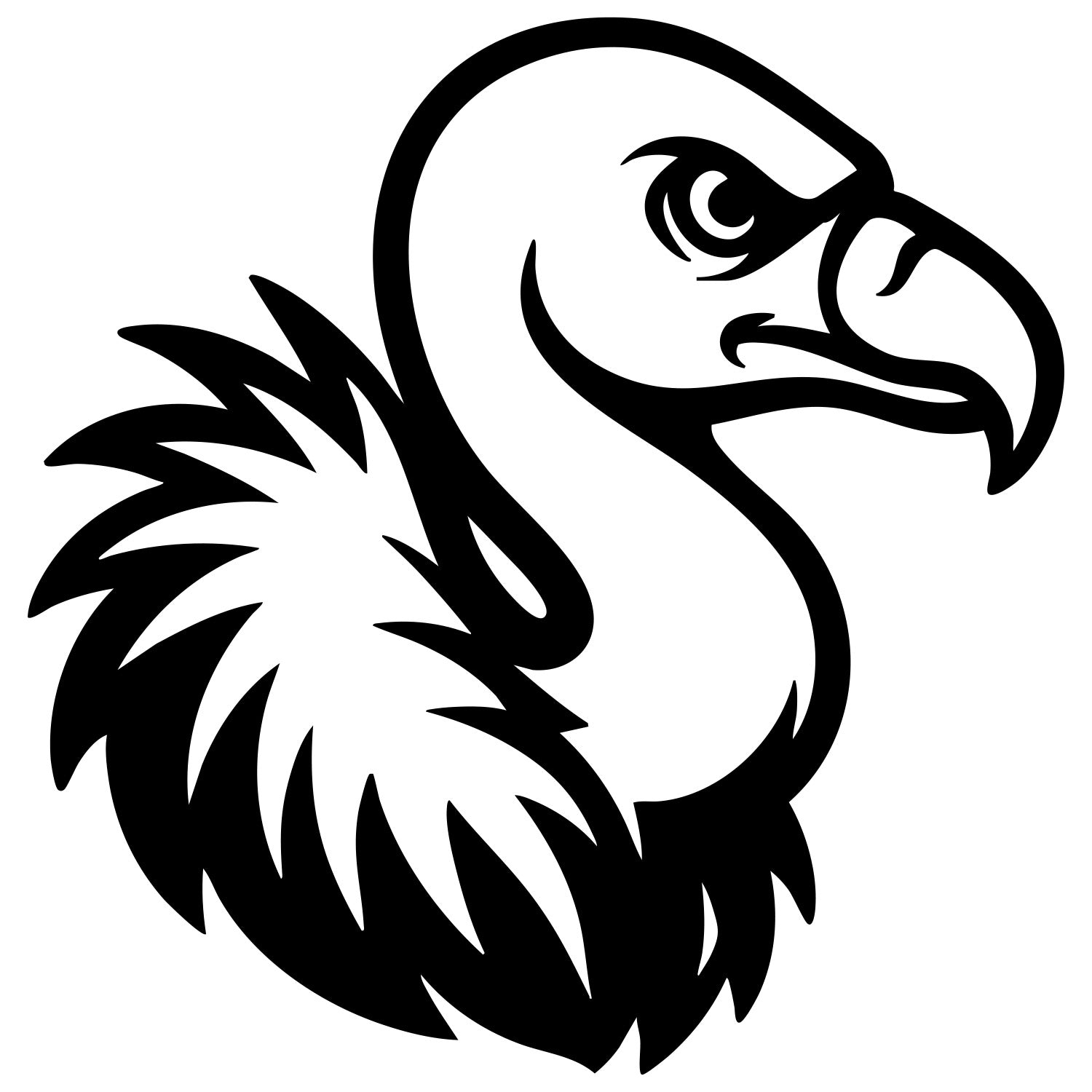 Griffon Vulture Head DXF File – CNC Cutting Design | ABVULTURE233