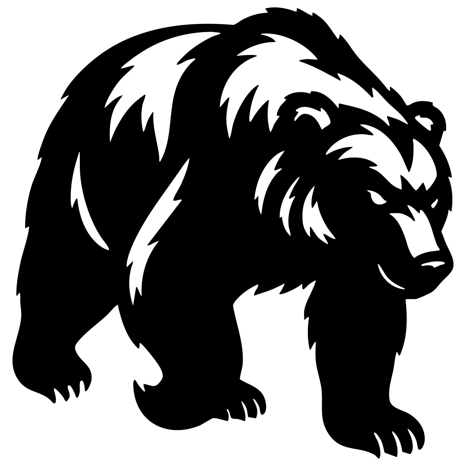 Grizzly Bear DXF File – CNC Cutting Design | AWBEAR106